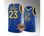 Men's Golden State Warriors #23 Draymond Green 2022 Blue NBA Finals Stitched Jersey