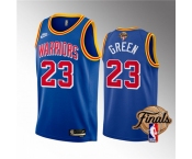 Men's Golden State Warriors #23 Draymond Green 2022 Royal NBA Finals Stitched Jersey