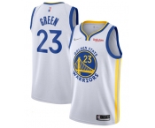 Men's Golden State Warriors #23 Draymond Green 2022 White 75th Anniversary Stitched Jersey