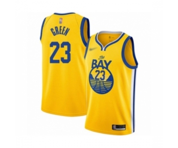 Men's Golden State Warriors #23 Draymond Green Authentic Gold Finished Basketball Jersey - Statement Edition