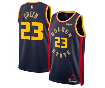 Men's Golden State Warriors #23 Draymond Green Navy 2024-25 City Edition Stitched Basketball Jersey