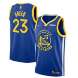 Men's Golden State Warriors #23 Draymond Green Royal 75th Anniversary Stitched Basketball Jersey