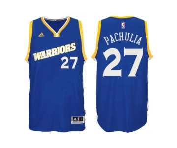 Men's Golden State Warriors #27 Zaza Pachulia 2016-17 Crossover Alternate Blue New Swingman Jersey