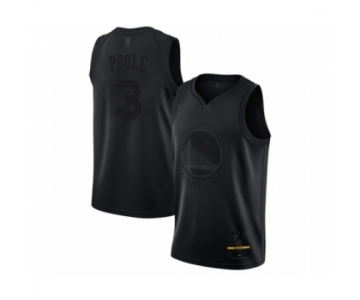 Men's Golden State Warriors #3 Jordan Poole Swingman Black MVP Basketball Jersey