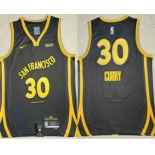 Men's Golden State Warriors #30 Stephen Curry Back 2023 City Edition Swingman Sponsor Stitched Jersey