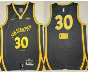 Men's Golden State Warriors #30 Stephen Curry Back 2023 City Edition Swingman Sponsor Stitched Jersey