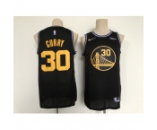 Men's Golden State Warriors #30 Stephen Curry Black City Player Jersey