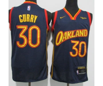 Men's Golden State Warriors #30 Stephen Curry Nike Navy Swingman Player Jersey