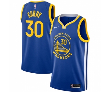 Men's Golden State Warriors #30 Stephen Curry Nike Royal 2020-21 Swingman Jersey