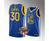 Men's Golden State Warriors #30 Stephen Curry Royal 2022 Finals Stitched Basketball Jersey