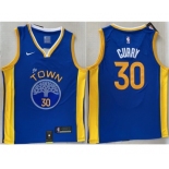 Men's Golden State Warriors #30 Stephen Curry Royal Stitched Jersey