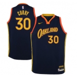 Men's Golden State Warriors #30 Stephen Curry Swingman Dark blue Basketball Jersey 2020-2021  City Edition