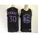 Men's Golden State Warriors #30 Stephen Curry Swingman Rainbow edition Basketball Jersey