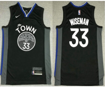 Men's Golden State Warriors #33 James Wiseman Black 2021 Nike Swingman Stitched NBA Jersey