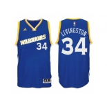 Men's Golden State Warriors #34 Shaun Livingston 2016-17 Crossover Alternate Blue New Swingman Jersey