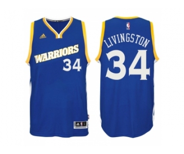 Men's Golden State Warriors #34 Shaun Livingston 2016-17 Crossover Alternate Blue New Swingman Jersey