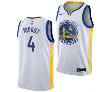 Men's Golden State Warriors #4 Moses Moody White Association Edition Swingman Stitched Basketball Jersey