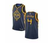 Men's Golden State Warriors #4 Omari Spellman Authentic Navy Blue Basketball Jersey - City Edition