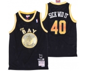 Men's Golden State Warriors #40 E-40 Black NBA Remix Jersey - Sick Wid It