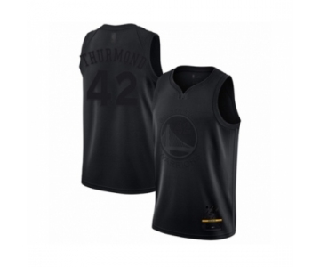 Men's Golden State Warriors #42 Nate Thurmond Swingman Black MVP Basketball Jersey