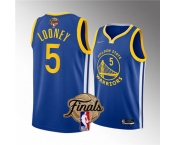 Men's Golden State Warriors #5 Kevon Looney 2022 Blue NBA Finals Stitched Jersey