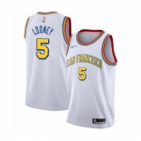 Men's Golden State Warriors #5 Kevon Looney Swingman White Hardwood Classics Basketball Jersey - San Francisco Classic Edition