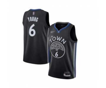 Men's Golden State Warriors #6 Nick Young Swingman Black Basketball Jersey 2019-20 City Edition