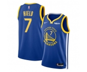 Men's Golden State Warriors #7 Buddy Hield Blue Icon Edition Stitched Basketball Jersey