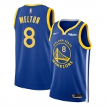 Men's Golden State Warriors #8 De’Anthony Melton Blue Icon Edition Stitched Basketball Jersey