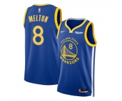 Men's Golden State Warriors #8 De’Anthony Melton Blue Icon Edition Stitched Basketball Jersey