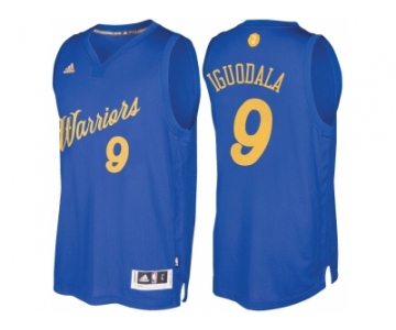 Men's Golden State Warriors #9 Andre Iguodala 2016 Christmas Day Royal NBA Swingman Jersey