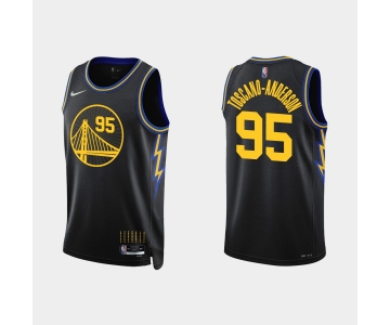 Men's Golden State Warriors  #95 Juan Toscano-Anderson Nike 2021-22 City Edition Diamond Black Jersey