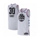 Men's Jordan Golden State Warriors #30 Stephen Curry Authentic White 2019 All-Star Game Basketball Jersey