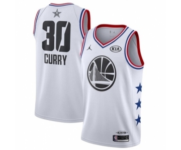 Men's Jordan Golden State Warriors #30 Stephen Curry Swingman White 2019 All-Star Game Basketball Jersey