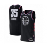 Men's Jordan Golden State Warriors #35 Kevin Durant Authentic Black 2019 All-Star Game Basketball Jersey