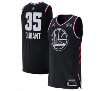 Men's Jordan Golden State Warriors #35 Kevin Durant Authentic Black 2019 All-Star Game Basketball Jersey