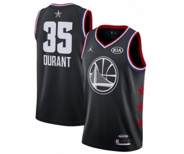 Men's Jordan Golden State Warriors #35 Kevin Durant Swingman Black 2019 All-Star Game Basketball Jersey