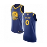 Men's Nike Golden State Warriors #0 Patrick McCaw Authentic Royal Blue Road 2018 NBA Finals Bound NBA Jersey - Icon Edition