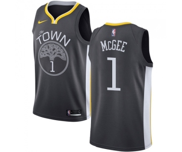 Men's Nike Golden State Warriors #1 JaVale McGee Swingman Black Alternate NBA Jersey - Statement Edition