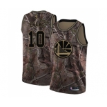 Men's Nike Golden State Warriors #10 Jacob Evans Swingman Camo Realtree Collection NBA Jersey