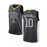 Men's Nike Golden State Warriors #10 Tim Hardaway Swingman Black Alternate 2018 NBA Finals Bound NBA Jersey - Statement Edition