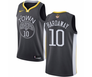 Men's Nike Golden State Warriors #10 Tim Hardaway Swingman Black Alternate 2018 NBA Finals Bound NBA Jersey - Statement Edition