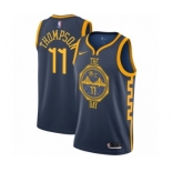 Men's Nike Golden State Warriors #11 Klay Thompson Authentic Navy Blue NBA Jersey - City Edition