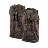 Men's Nike Golden State Warriors #11 Klay Thompson Swingman Camo Realtree Collection NBA Jersey