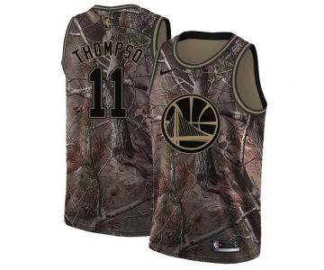 Men's Nike Golden State Warriors #11 Klay Thompson Swingman Camo Realtree Collection NBA Jersey