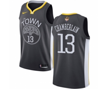 Men's Nike Golden State Warriors #13 Wilt Chamberlain Swingman Black Alternate 2018 NBA Finals Bound NBA Jersey - Statement Edition