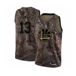 Men's Nike Golden State Warriors #13 Wilt Chamberlain Swingman Camo Realtree Collection NBA Jersey