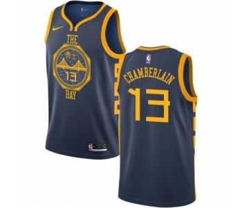 Men's Nike Golden State Warriors #13 Wilt Chamberlain Swingman Navy Blue NBA Jersey - City Edition