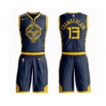 Men's Nike Golden State Warriors #13 Wilt Chamberlain Swingman Navy Blue NBA Suit Jersey - City Edition