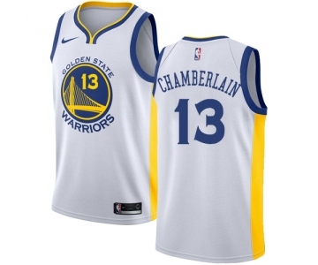 Men's Nike Golden State Warriors #13 Wilt Chamberlain Swingman White Home NBA Jersey - Association Edition